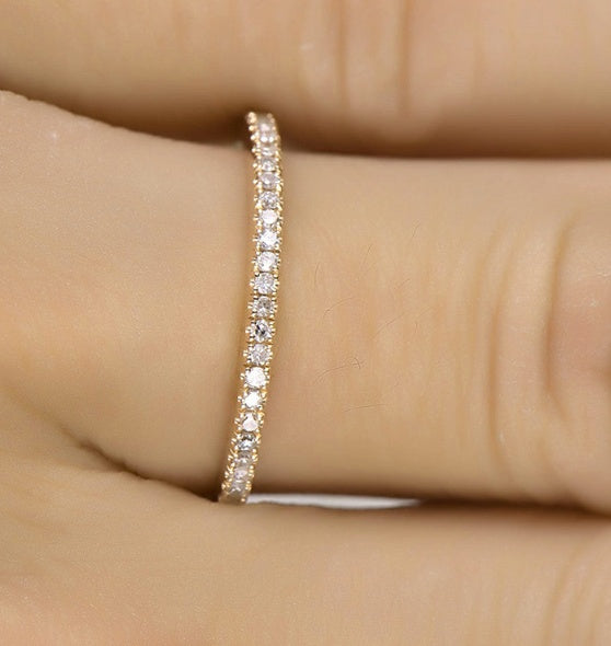 Rhinestone Wedding Engagement Ring