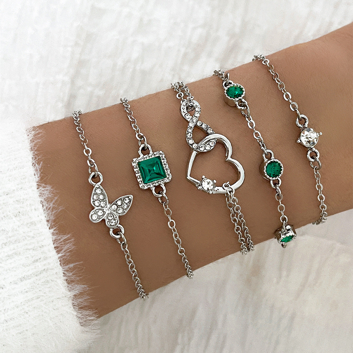 Women Green Crystal Bracelets