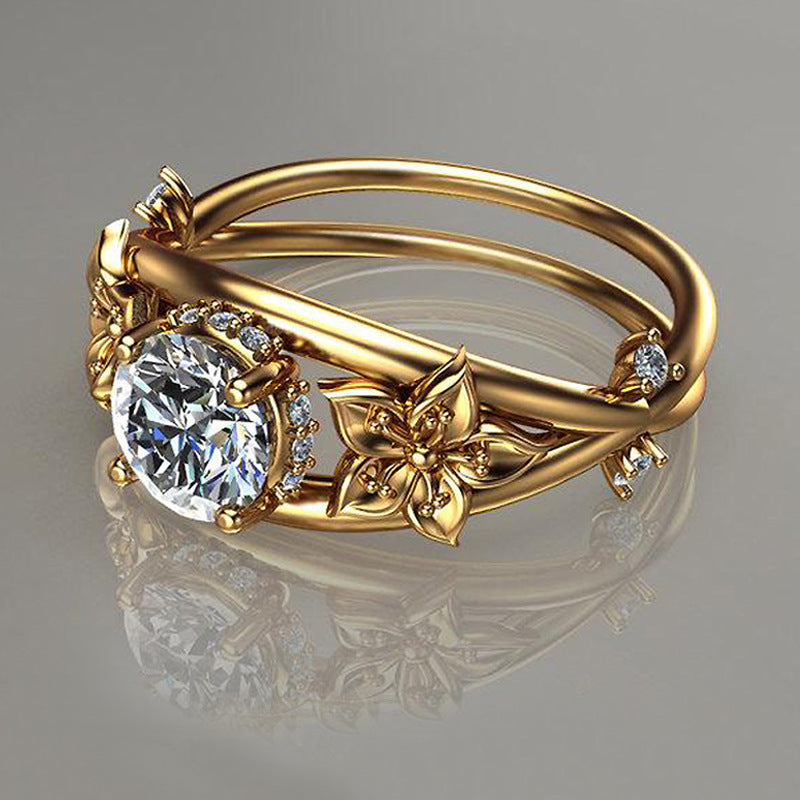 Creative Flower Diamond Ring